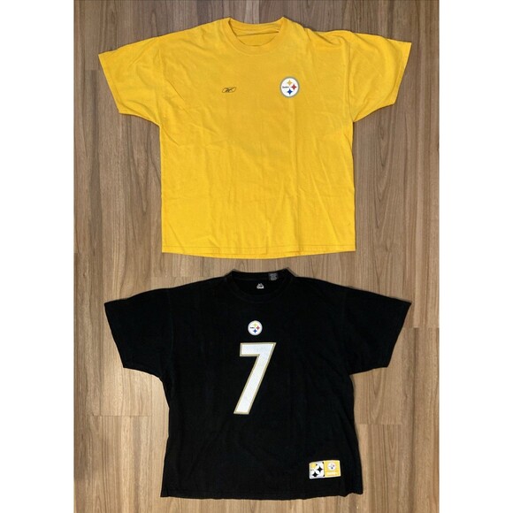 Majestic Set of 2 Men's Steelers Football Shirts (Size 3XL) Roethlisberger, NFL - Picture 2 of 8